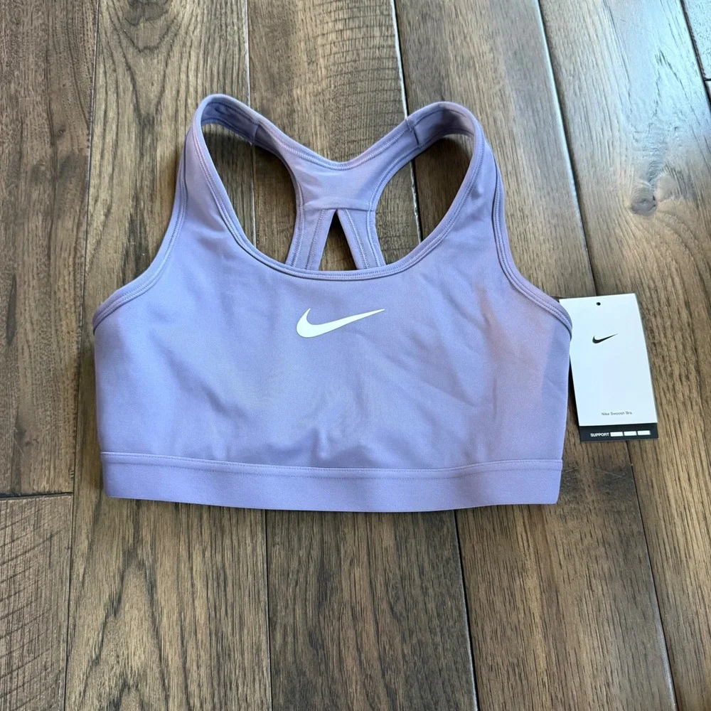 Nike NWT Swoosh‎ Dri Fit Sports Bra Lavender Purple XS TP ECH EP Women